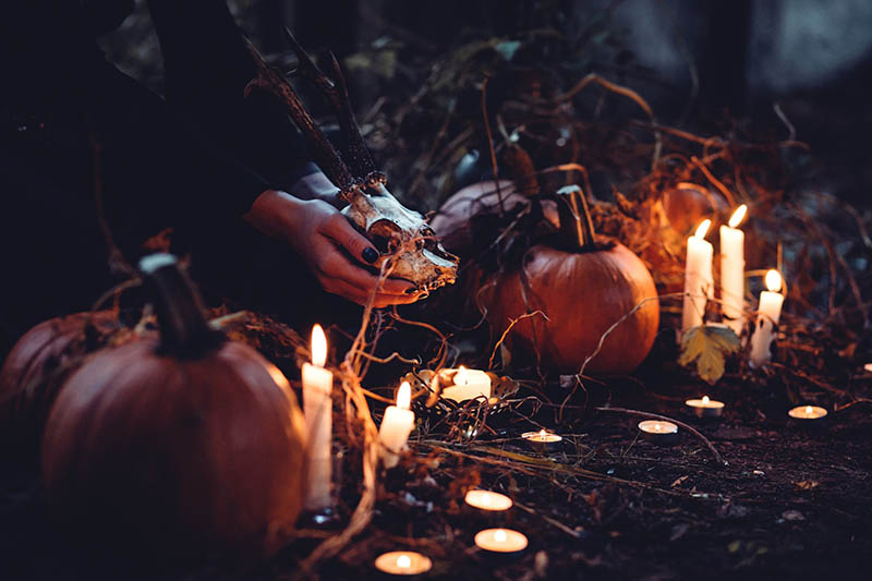 Spooky halloween pumpkins